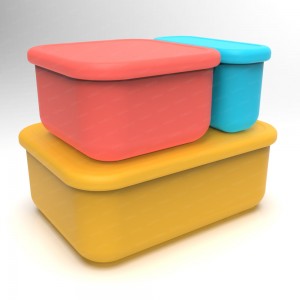Set di contenitori per alimenti in silicone personalizzati