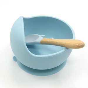 Pola Xwarinê Suction Silicone Feeding Bowl and Spoon Set