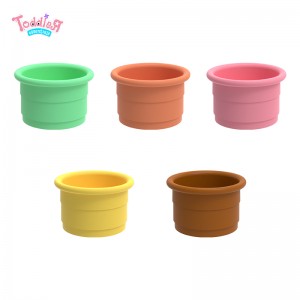 Stack Up Toy Silicone Soft Stacking Cup For Children