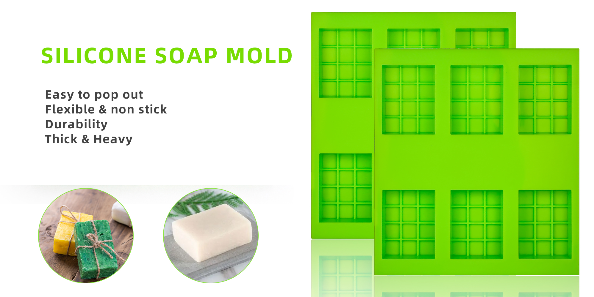 Custom Design 6 Cavities Silicone Baking Mold DIY Handmade Soap Making |Yongli