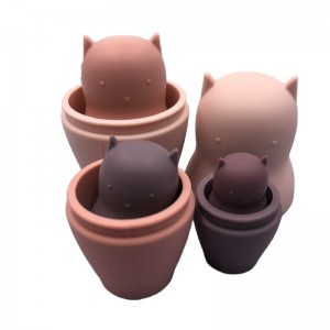 Cute Shape Silicone Pacifier Kids Stacking Toys Dolls