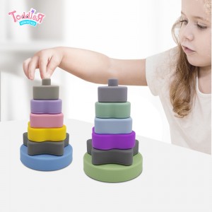 Yongli Ring Silicone Ring Circle Stacker & Teethers Giocattolo impilabile