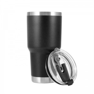 Čaša s poklopcem, vakuumski izolirana čaša od nehrđajućeg čelika s dvostrukim stijenkama za putovanje, izdržljiva izolirana šalica za kavu