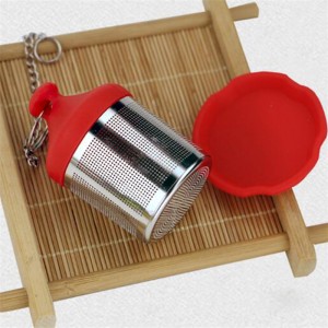Bustina di tè con filtro per infusore per tè in acciaio inossidabile siliconico