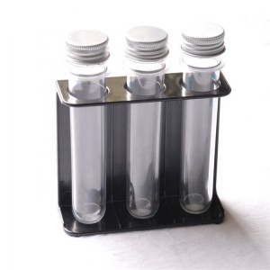 Support de bouteille de support de tube à essai Yongli pour tubes en plastique transparent de 2,5 cm de diamètre