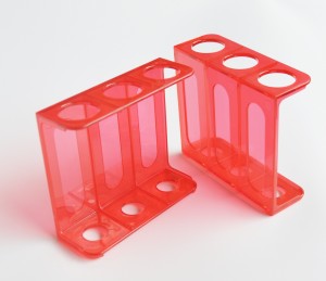 Soporte para tubos de ensaio Yongli Soporte para botellas para tubos de plástico transparente de 2,5 cm de diámetro