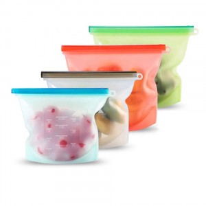Yongli Zip Bag Siliconen diepvrieszak Herbruikbare voedselbewaarzakken voor het verpakken van voedsel
