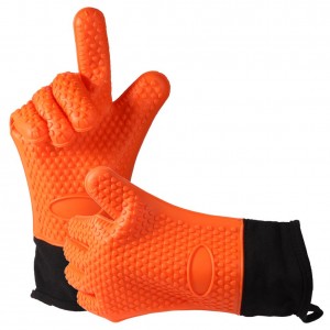 Yongli Grilling Gloves, Heat Resistant Gloves Kitchen Silicone Cub Mitts, Waterproof Non-slip Potholder Bbq Mitt Hnab looj tes Mitts