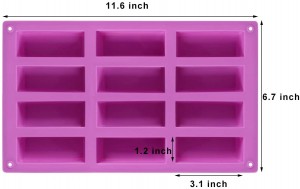 Yongli Lett å deforme 3d rektangel 18 tommer x 2 timer rund kakeform Rose sjokoladeform Silikon Månekakeformer for såpe