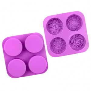Силиконови форми за сладкиши Yongli Правоъгълна форма за сапун 20 кухини Bear Silicon Makeing Kit Розови инструменти за печене Форма за розово шоколадово блокче