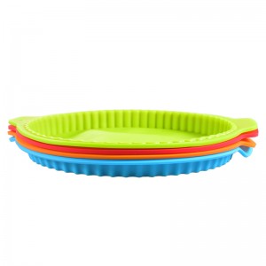 Yongli 9 Inch Silicone Tart Pans Food Grade Nonstick Silicone Round Pie/Flan Pans, Pizza Pans,9 Inch Quiche Baking Dish