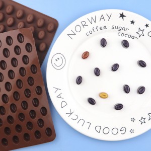 Yongli 55 Cavity Mini Silikon Sjokolade Kaffebønneform