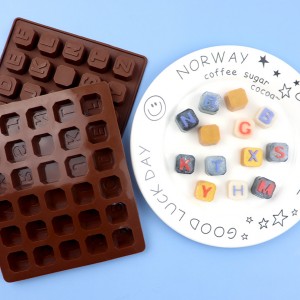 Yongli 26 moldes de silicona para chocolate con alfabeto inglés