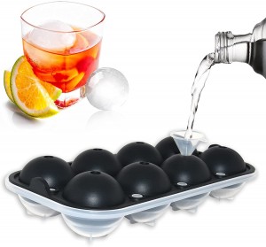 Round plastic ice ball 8 bisan ice ball whiskey ice ball 8 hole ice ball silicone ice mold