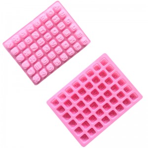Yongli 48 Cavity English Letters with Symbols Silicone Chocolate Mould