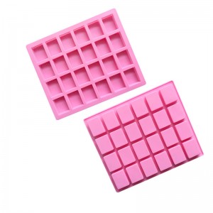 Yongli vierkante siliconen cakevorm met 24 holtes