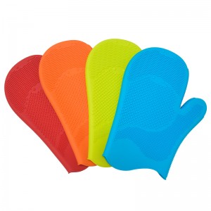 Gants en silicone Yongli gants de lavage brosse cosmétique gants de nettoyage antidérapants