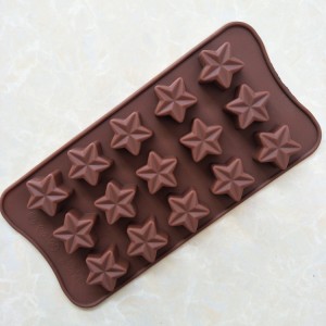 योंगली 15 कैविटी स्टार के आकार का सिलिकॉन चॉकलेट मोल्ड