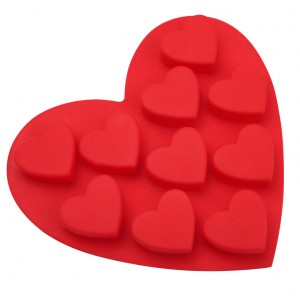 Yongli 10 Cavity Heart Shaped Chocolate Molds