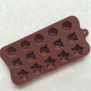 Molde de silicona para chocolate Yongli de 15 cavidades