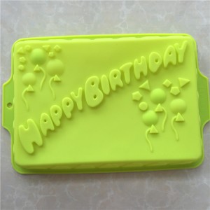 Ионгли силиконски калупи за сапун векна калуп за торту за срећан рођендан квадратни калуп дугог облика пара робот плоча