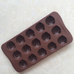 Yongli 15 Cavity Pig Head სილიკონის შოკოლადის ყალიბი
