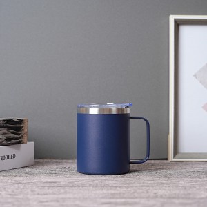 304 Stainless Steel 12oz Mark Office Insulation Cup Coffee with Lid ដើម្បីរក្សាភាពត្រជាក់