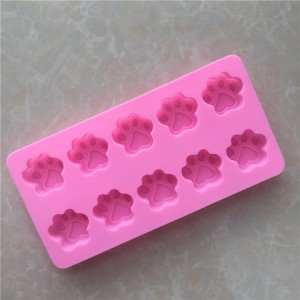 Yongli 10 Holes Cat Paw Silicone Chocolate Mold