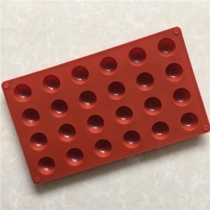 Yongli 24 ertmės puslankiu silikoninė šokolado forma