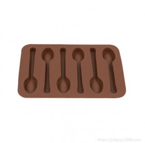 Stampo in silicone per cioccolato con 6 cucchiai di cavità Yongli