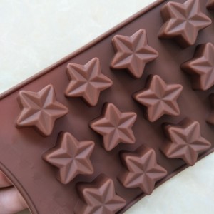 योंगली 15 कैविटी स्टार के आकार का सिलिकॉन चॉकलेट मोल्ड