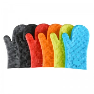 Yongli 165g zesílené dvouprsté silikonové rukavice proti opaření tepelná izolace