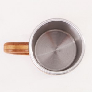 Taza de bambú de 350 ml Taza de café de bambú de doble capa