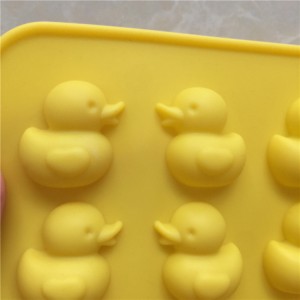 Yongli - Molde de silicona para chocolate con 16 cavidades, pequeño pato amarillo