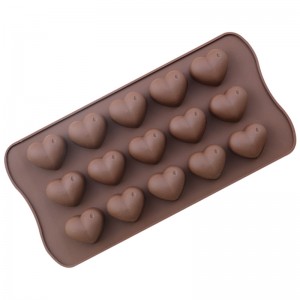 Moule à chocolat en silicone en forme de coeur à 15 cavités Yongli