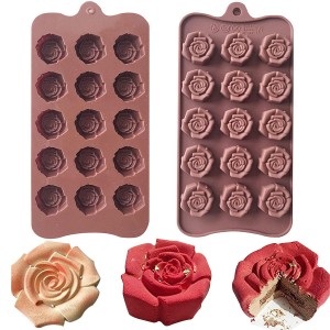 Molde à cioccolata in forma di rosa Yongli à 15 cavità