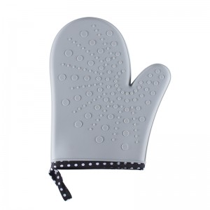 Krátké silikonové rukavice Yongli Dot s bavlněnou tepelnou izolací do mikrovlnné trouby