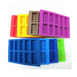 Silikon Lego Ais Kiub Robot 3 Keping Ais Kiub Acuan Coklat Silikon