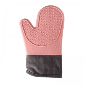 Јонгли Рајс точка кратки памучни силиконски ракавици топлинска изолација на рерната кујнски ракавици за печење