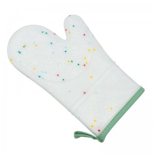 Кухненска микровълнова фурна Yongli Colorful dot силикагел кант дълги памучни ръкавици