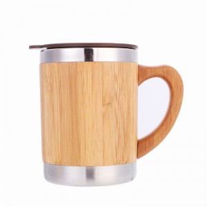 Tassa de cafè de bambú de doble closca de 350 ml
