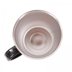 Double-layer 304 stainless steel mug 14oz cangkir kopi isolasi termal dengan tutup