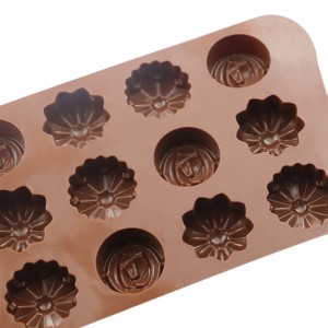 Yongli 15 Cavity кичинекей гүл силикон шоколад көк