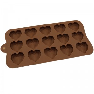 Yongli 15 Diamond Hearts Silicone Chocolate Mould