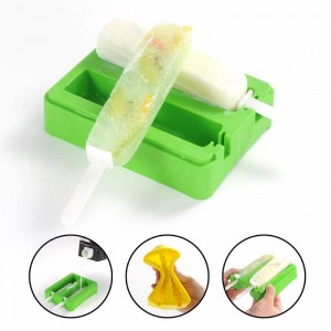 Silicone Popsicle Mold with Lid Silicone Ice Cube Home DIY Ice Cream Mold