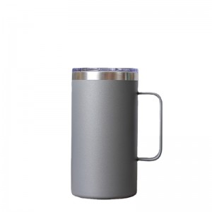 304 Stainless Steel Double Layer 22oz Mug Office Insulation Cup Kawa bi Lid