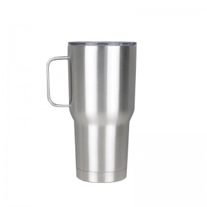 Chitsulo Chogwirizira Chachitsulo Chovundikira Mug Mug Double Layer Insulation Cold Coffee Cup