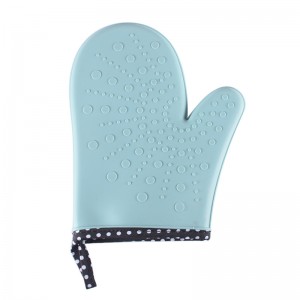 Krátké silikonové rukavice Yongli Dot s bavlněnou tepelnou izolací do mikrovlnné trouby
