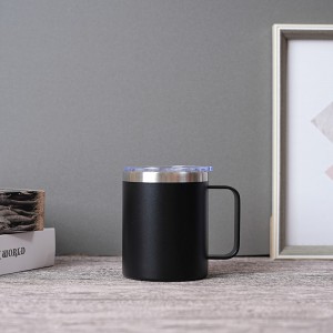 Uredska izolacijska šalica za kavu s poklopcem od nehrđajućeg čelika 304 oznake 12oz za hladnoću