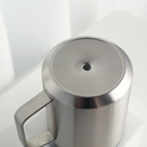 Портативна чашка для кави з вакуумною ізоляцією з кришкою Чашка з нержавіючої сталі 304 з ручкою